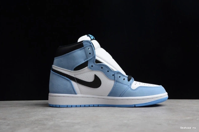 Retro AIR 1 White Black 555088-134 Jordan High University Blue 1029